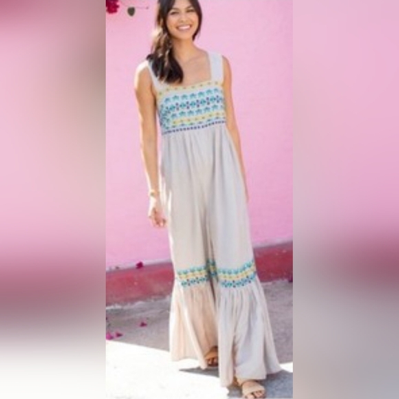 Natural Life Embroidered Boho Jumpsuit - Picture 6 of 8